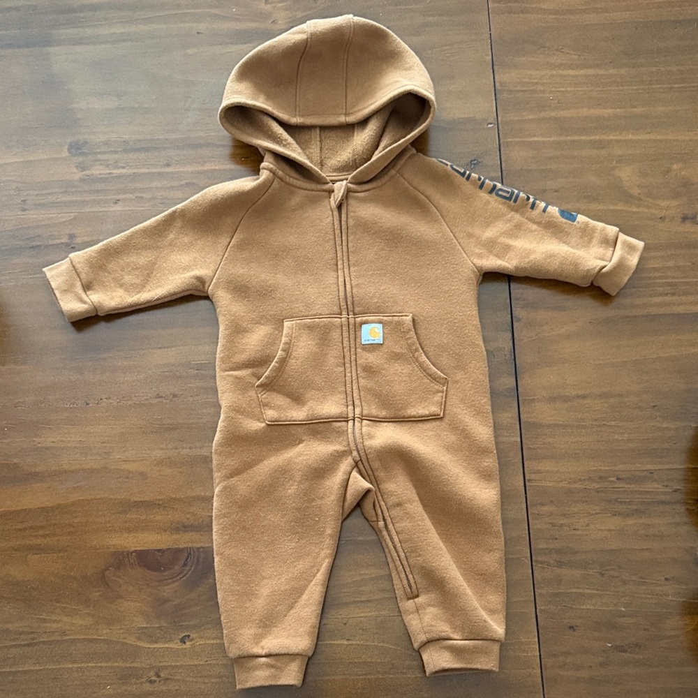 Carhartt Tan Kids Hooded Footie